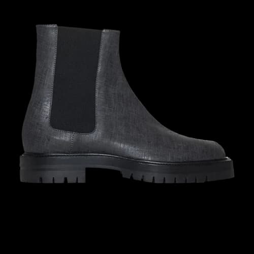 Maison Margiela Tabi County Combat High 'Black Scratched Leather'