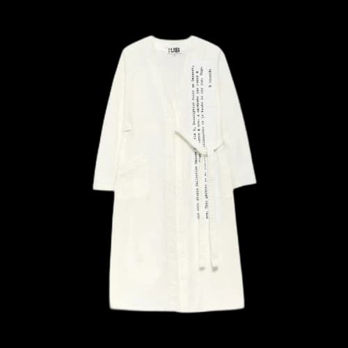 MM6 Maison Margiela Off Text Print Coat 'Off White'