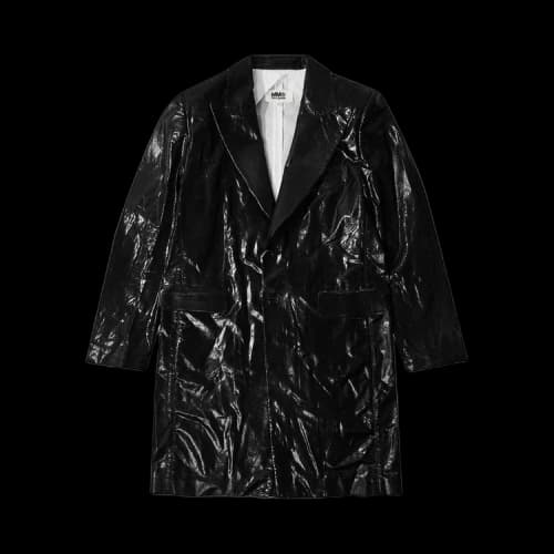 MM6 Maison Margiela Leather Look Coat 'Black'