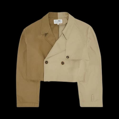 MM6 Maison Margiela Two Tone Sports Jacket 'Mud Brown/Sand Beige'