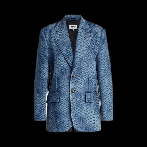 MM6 Maison Margiela Blazer 'Blue Wash With Snake Print'