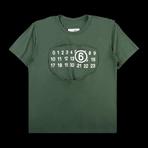 MM6 Maison Margiela Numbers T-Shirt 'Green'