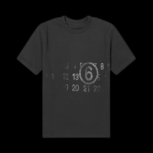 MM6 Maison Margiela Signature Number Print T-Shirt 'Black'