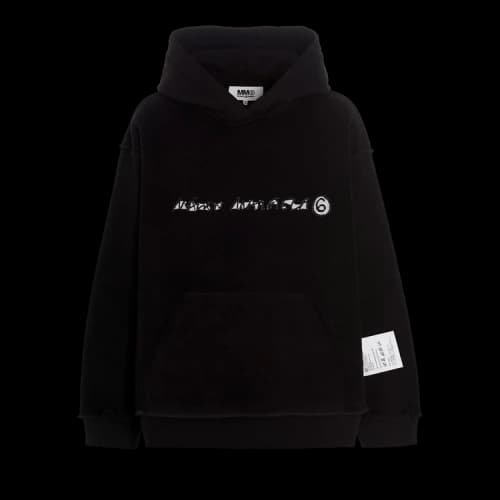 MM6 Maison Margiela Inside Out Reversed Logo Hoodie 'Black'
