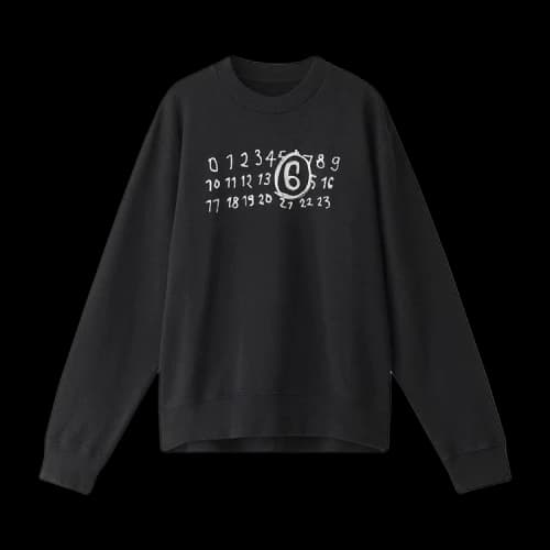 MM6 Maison Margiela Numbers Motif Sweatshirt 'Black'