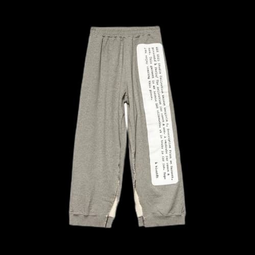 MM6 Maison Margiela Painted Cut Out Raw Edge Track Pants 'Grey'