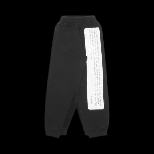 MM6 Maison Margiela Printed Cut Out Raw Edge Track Pants 'Black'