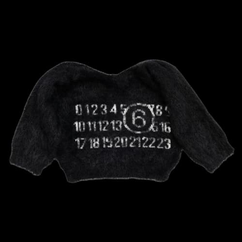 MM6 Maison Margiela Logo Off Shoulder Top 'Black'