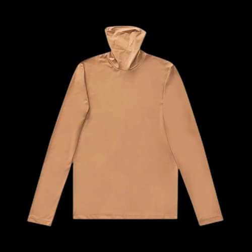 MM6 Maison Margiela Printed Long-Sleeve Turtle Neck Top 'Camel'