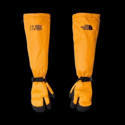 The North Face x MM6 Maison Margiela Circle Tabi Expedition Mitt Gloves 'Orange/Black'