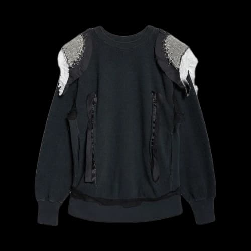 Maison Margiela Textured Jersey Sweatshirt 'Black'