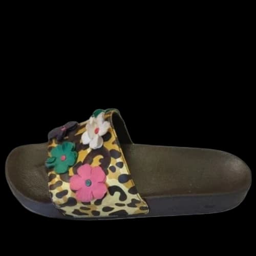 adidas adilette Jeremy Scott Leopard Floral 'Brown Yellow'