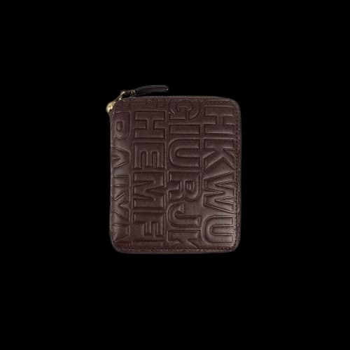 Comme des Garçons Wallet Embossed Letters Wallet 'Brown'