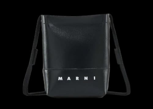 Marni Borsa A Tracolla Nera Con Logo Black