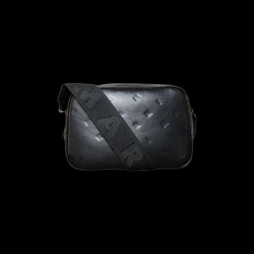 Marni Crossbody Embossed Logo Leather Bag 'Black'