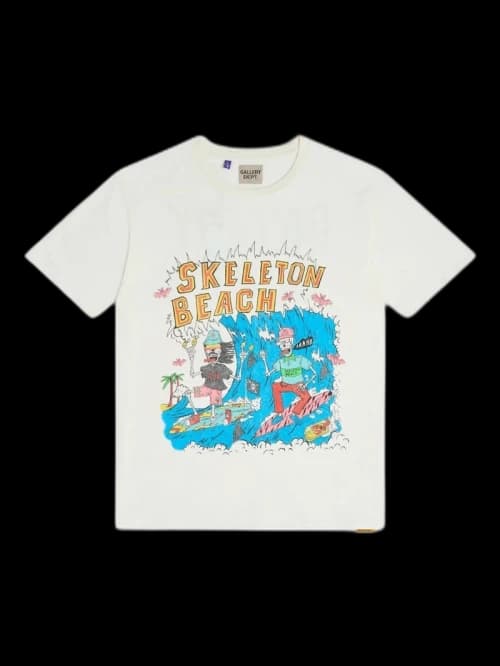Gallery Dept. Skeleton Beach Surf T-shirt Archival White