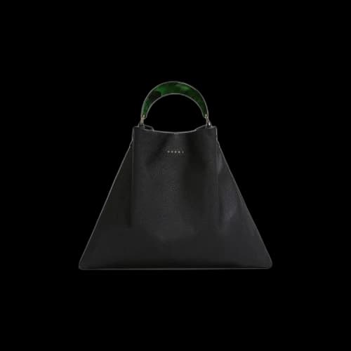 Marni Hobo Medium Bag 'Black/Spherical Green'