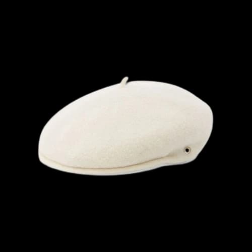 Marine Serre Embroidered French Beret 'Beige'