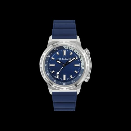 Ferragamo Sport Silicone Watch 'Stainless Steel'