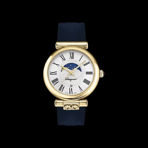 Ferragamo Ora Moonphase Strap Watch 'Gold'