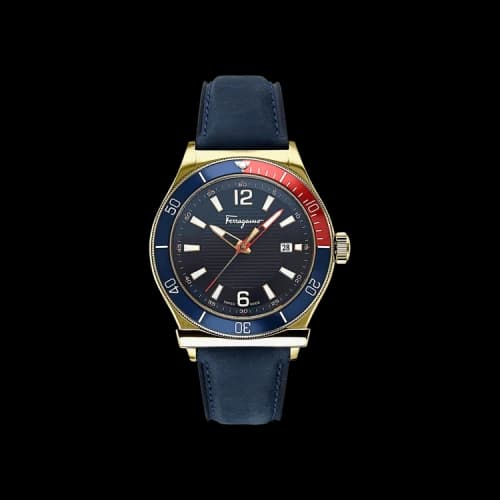 Ferragamo 1898 Sport Leather Watch 'Multicolor'