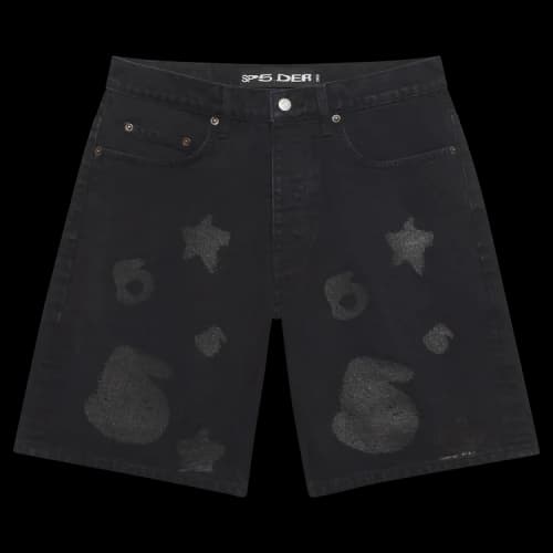 Sp5der Beluga Denim Short 'Black'