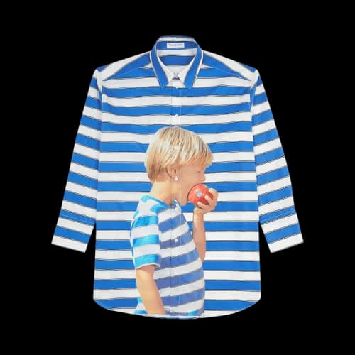 JW Anderson Printed Oversized Shirt 'Blue/White'