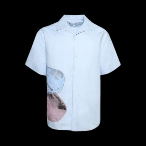 JW Anderson Balloon Embroidery Short-Sleeve Shirt 'Light Blue'