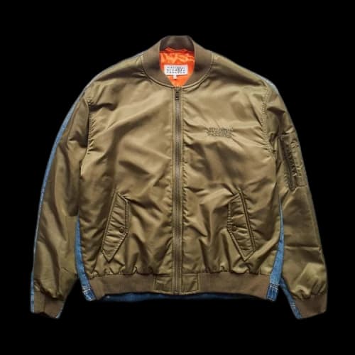 MM6 Maison Margiela Double Fabric Zip Bomber Jacket 'Green'