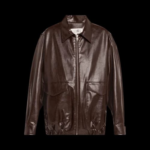 MM6 Maison Margiela Faux Leather Jacket 'Burgundy'