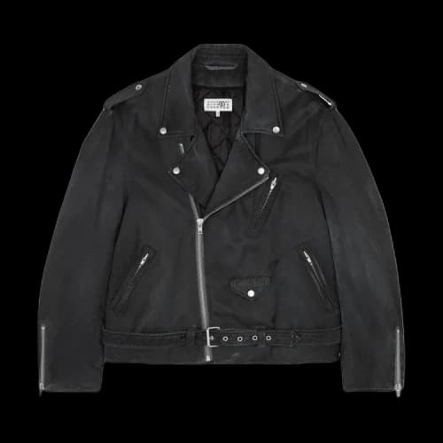 MM6 Maison Margiela Belted Biker Jacket 'Black'