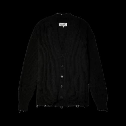 MM6 Maison Margiela Used Effect Cardigan 'Black'
