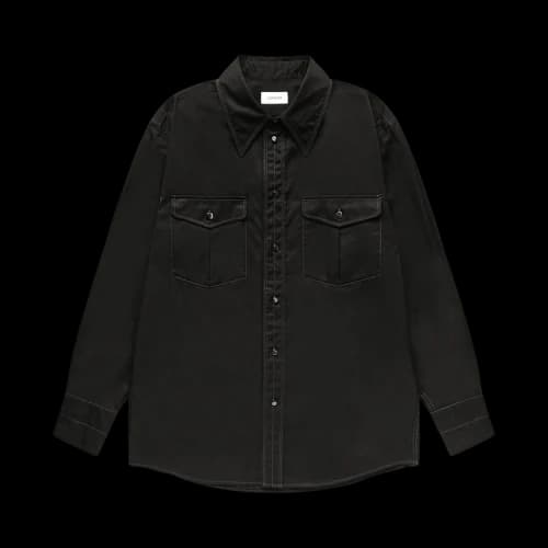 Lemaire Relaxed Western Shirt 'Black'
