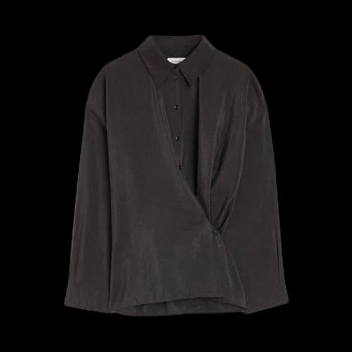 Lemaire Straight Collar Twisted Shirt 'Dark Espresso'