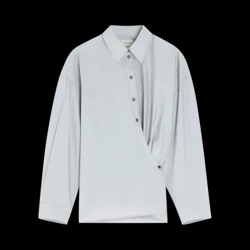 Lemaire Straight Collar Twisted Shirt 'Mist'