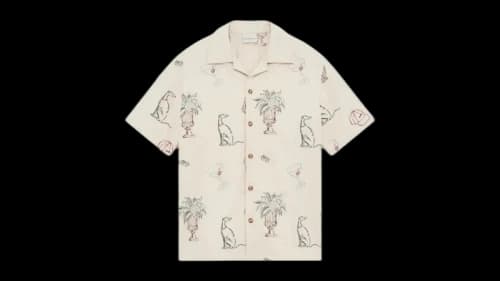 Drole de Monsieur La Chemise Brodee Shirt Ecru
