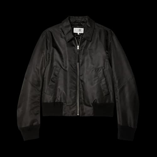 MM6 Maison Margiela Flight Nylon Bomber Jacket 'Black'