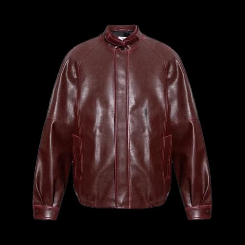 MM6 Maison Margiela Faux Leather Sports Jacket 'Burgundy'