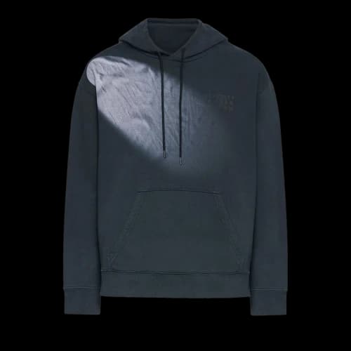 MM6 Maison Margiela Faded Logo Embroidered Hoodie 'Washed Black'