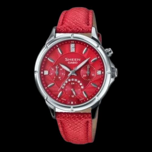 CASIO SHEEN Series Quartz Watch Leather Strap
