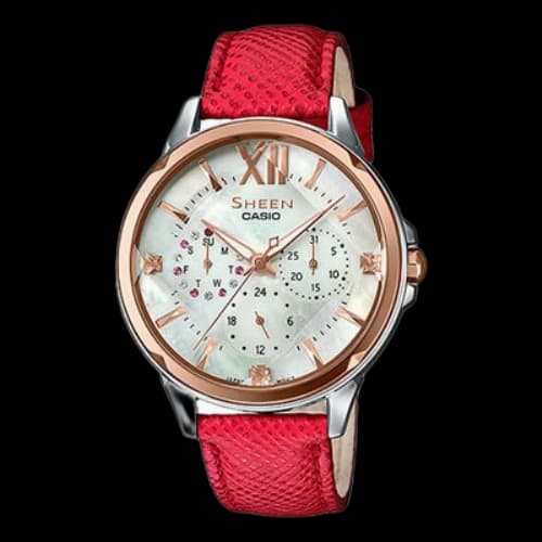 CASIO SHEEN Series Quartz Watch Leather Strap