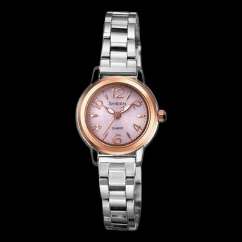 CASIO Waterproof Sports SHEEN Solar Powered Pink Analog
