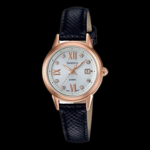 CASIO Waterproof SHEEN Solar Powered Rose Gold Analog