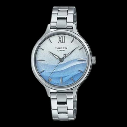 CASIO SHEEN Series SEA WAVE Subject Stylish Simplicity Blue Lens Gradient Blue Sapphire Crystal