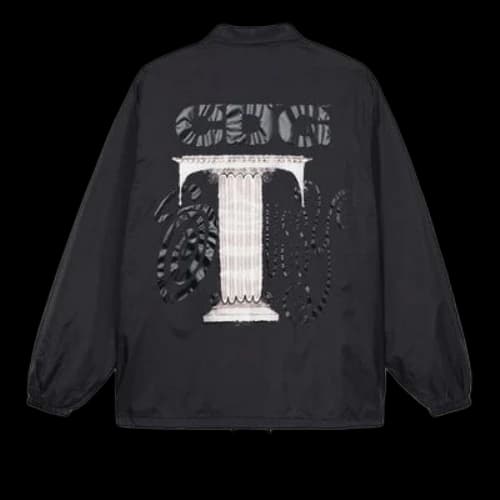 Stussy x COMME des GARCONS CDG Coach Jacket Chest Logo Printing 'Black'