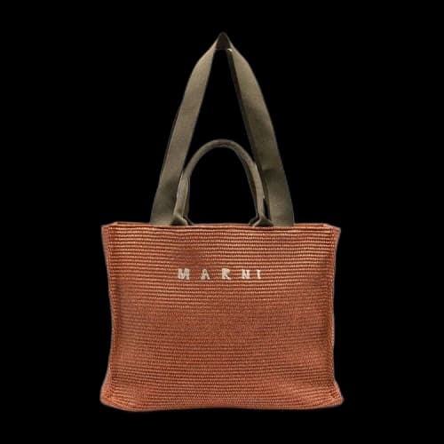 Marni Shopping Bag 'Brick/Olive'