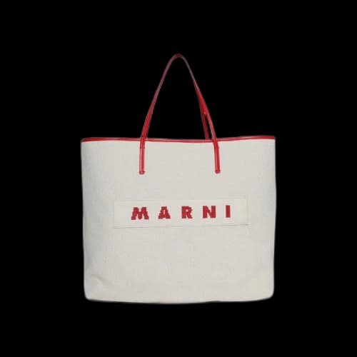 Marni Medium Tote 'Ivory/Red'