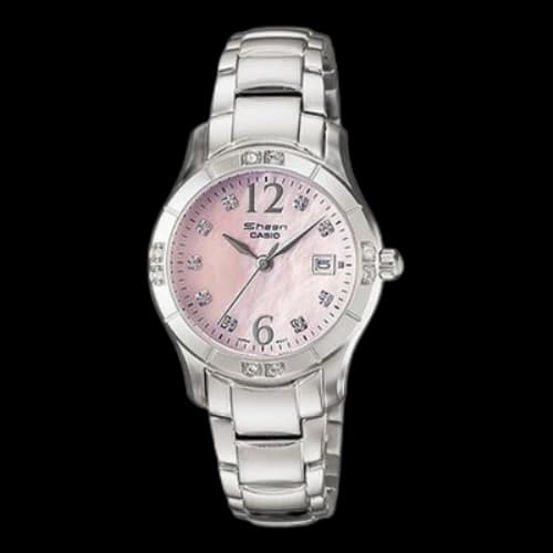 CASIO SHEEN Quartz Stainless Steel Strap Pink Analog