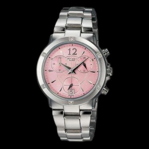 CASIO SHEEN Waterproof Stainless Steel Strap Pink Analog
