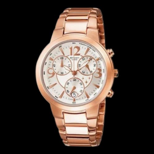 CASIO Sheen Series Quartz Movement Mineral Glass Silver Dial Watch Analog